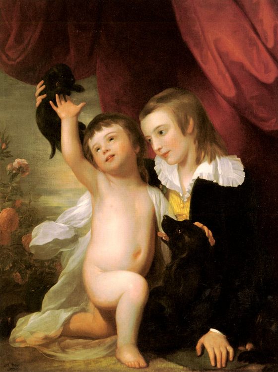 Portrait of Raphael West and Benjamin West, Jr., 1775 :: Benjamin West - Portraits of young boys ôîòî