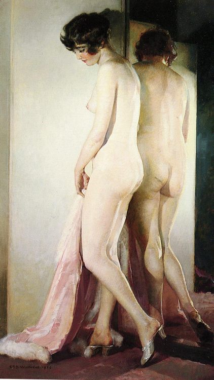 The intimidated naked model :: Charles Joseph Watelet - Nu in art and painting ôîòî
