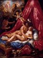 nu art in mythology painting - Mars And Venus Surprised By Apollo :: Hendrick De Clerck