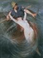 nu art in mythology painting - The Fisherman and the Siren :: Knut Ekvall 
