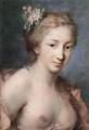 nu art in mythology painting - Flora Pastel on paper :: Rosalba Carriera