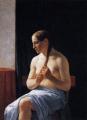 Nu in art and painting - Seated Nude Model :: Christoffer Wilhelm Eckersberg