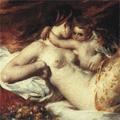 nu art in mythology painting - Venus and Cupid :: William Etty