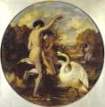 Nu in art and painting - Female Nude Bathers Surprised by a Swan :: William Etty 