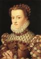 2 women portraits 16th century hall - Elisabeth of Austria, Queen of France :: Franzois Clouet