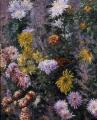 flowers in painting - White and Yellow Chrysanthemums :: Gustave Caillebotte