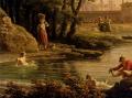 River landscapes - Landscape With Bathers - detail :: Claude-Joseph Vernet