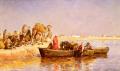 scenes of Oriental life (Orientalism) in art and painting - Along The Nile :: Edwin Lord Weeks