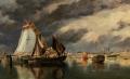 Sea landscapes with boats - In The Lagoon :: Edward William Cooke