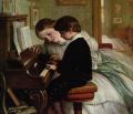 Portraits of young boys - Music Lesson :: Charles West Cope
