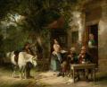 Romantic scenes in art and painting - Outside the Royal Oak :: William Shayer