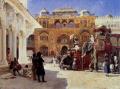 Oriental architecture - Arrival Of Prince Humbert, The Rajah, At The Palace Of Amber :: Edwin Lord Weeks