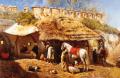 Horses in art - Blacksmith Shop at Tangiers :: Edwin Lord Weeks