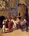 Oriental architecture - Blue-Tiled Mosque At Delhi, India :: Edwin Lord Weeks