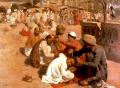 scenes of Oriental life (Orientalism) in art and painting - Indian Barbers - Saharanpore :: Edwin Lord Weeks