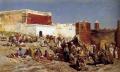Street and market genre scenes - Moroccan Market :: Edwin Lord Weeks