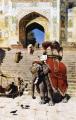 Oriental architecture - Royal Elephant at the Gateway to the Jami Masjid, Mathura :: Edwin Lord Weeks