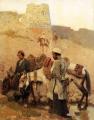 scenes of Oriental life (Orientalism) in art and painting - Traveling in Persia :: Edwin Lord Weeks