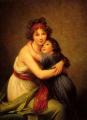 Woman and child in painting and art - Madame Vigee-Le Brun and her daughter :: Elisabeth Louise Vigee-Le Brun