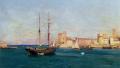 Sea landscapes with ships - The harbour of Marseille :: Joseph Garibaldi