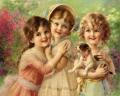 Portraits of young girls in art and painting - Best of Friends :: Emile Vernon
