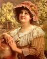 Young beauties portraits in art and painting - Country Spring :: Emile Vernon
