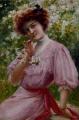 Young beauties portraits in art and painting - Pretty In Pink :: Emile Vernon