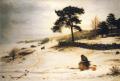 winter landscapes - Blow, Blow Thou Winter Wind :: John Everett Millais