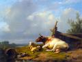 Animals - Cattle on the Waterfront :: Eugene Verboeckhoven