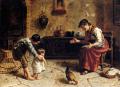 Woman and child in painting and art - The First Steps :: Eugenio Zampighi