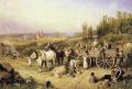 Village life - The Farm Cart :: Myles Birket Foster, R.W.S. 