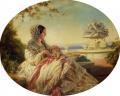 6 woman's portraits hall ( The middle of 19 centuries ) in art and painting - Queen Victoria with Prince Arthur :: Franz Xavier Winterhalter