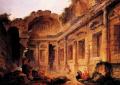 Architecture - Interior of the Temple of Diana at Nmes :: Hubert Robert
