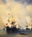 Sea landscapes with ships - Naval Battle at Chios :: Naval Battle at Chios 