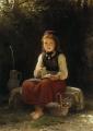 Portraits of young girls in art and painting - Young Girl at the Well :: Johann Georg Meyer von Bremen