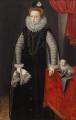 2 women portraits 16th century hall - Duchess Sibylle of J?lich-Cleves-Berg :: Lucas van Valckenborch