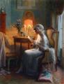 Romantic scenes in art and painting - Reading a Letter :: Reading a Letter 