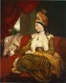 4 women's portraits 18th century hall - Portrait of Mrs. Baldwin, full length, seated on a red divan :: Joshua Reynolds