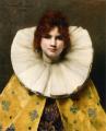 7 female portraits ( the end of 19 centuries ) in art and painting - Young Girl with a Ruffled Collar :: Juana Romani