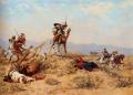 History painting - The Skirmish :: Georges Washington
