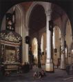 Architecture - The Old Church at Delft with the Tomb of Admiral Tromp :: Hendrick van Vliet