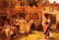 Street and market genre scenes - A Venetian Fan Seller :: Henry Woods