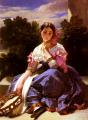 Young beauties portraits in art and painting - Lady in the Ariccia:: Hermann Winterhalter