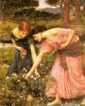 Young beauties portraits in art and painting - Gather ye Rosebuds while ye may :: John William Waterhouse