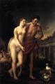 nu art in mythology painting - Venus Showing Mars her Doves Making a Nest in his Helmet :: Joseph-Marie Vien