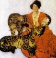 8 female portraits hall - Woman with Leopards :: Sarah Stilwell Weber