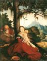 user art painting gallery - Rest on the Flight into Egypt 1514 :: Hans Baldung