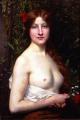 Nu in art and painting - Half-naked young woman