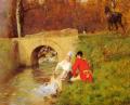 Romantic scenes in art and painting - A Moment Aside :: Alphonse Gaudefroy