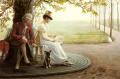 Romantic scenes in art and painting - Courtship :: Felix Friedrich Von Ende
